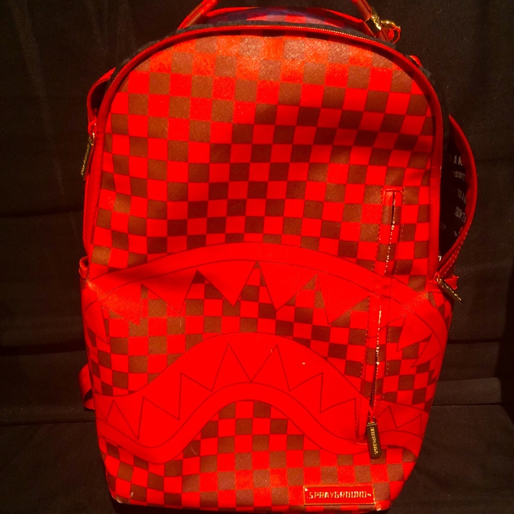 Red Damier Backpack